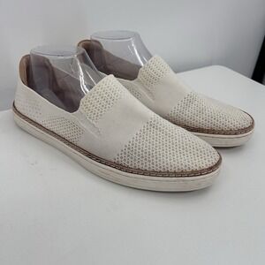 Uggs Womens Sammy Slip On Knit Sneakers Size 10 Ivory Hyper Weave Casual 1018756